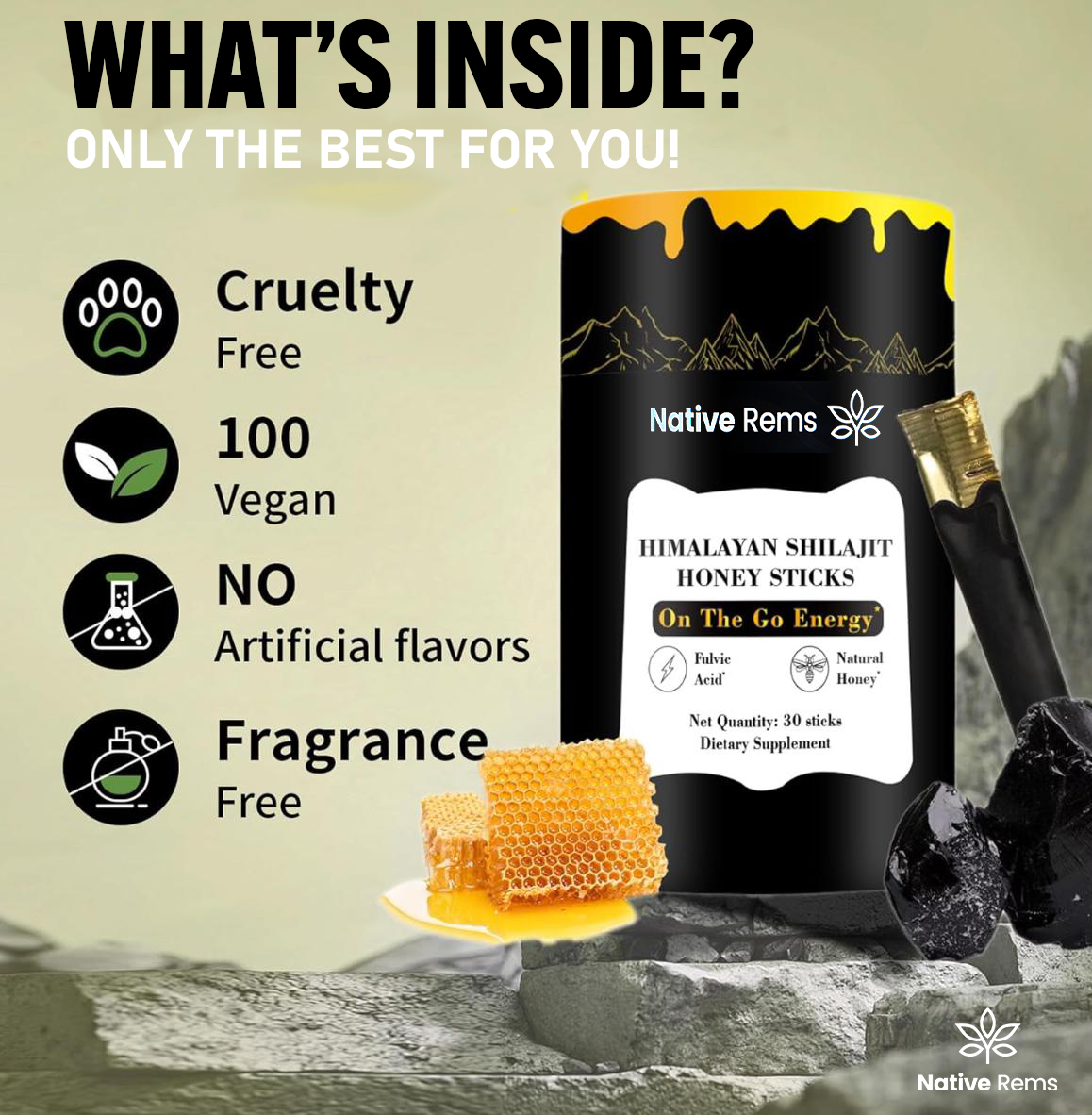 Native Shilajit Honey Sticks