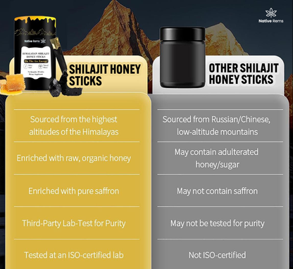 Native Rems Shilajit Honey Sticks